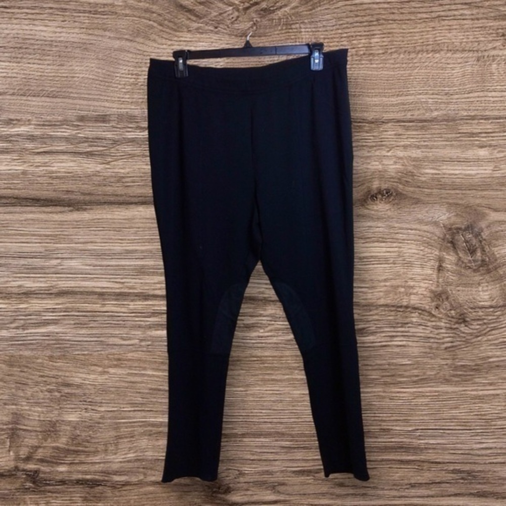 Logo by Lori Goldstein black equestrian riding pants. XL.